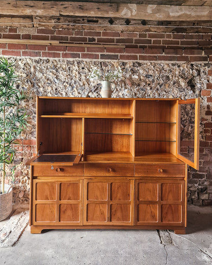Mid Century Nathan Teak Display / Cocktail 
