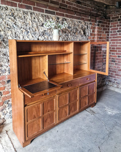 Mid Century Nathan Teak Display / Cocktail 