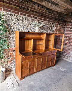 Mid Century Nathan Teak Display / Cocktail 