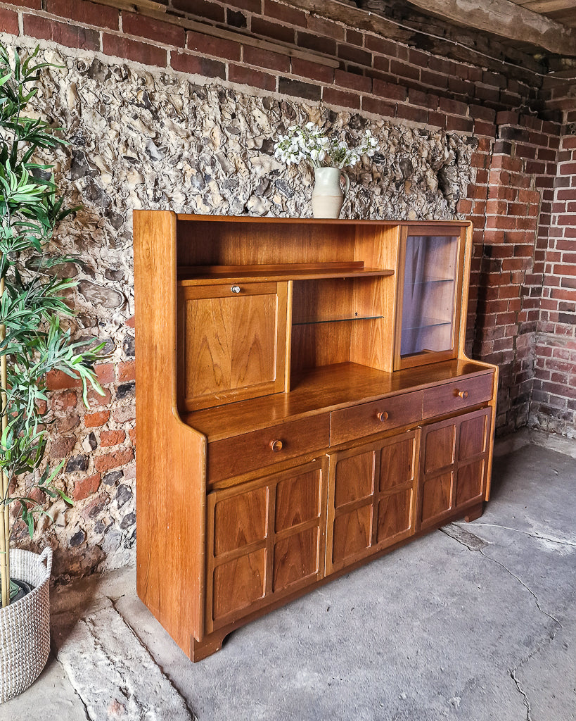 Mid Century Nathan Teak Display / Cocktail 