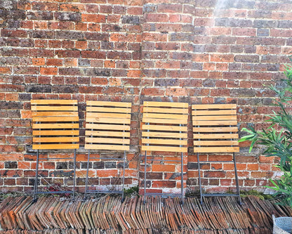 Mid Century Folding Garden Patio Set (table and 4 chairs)