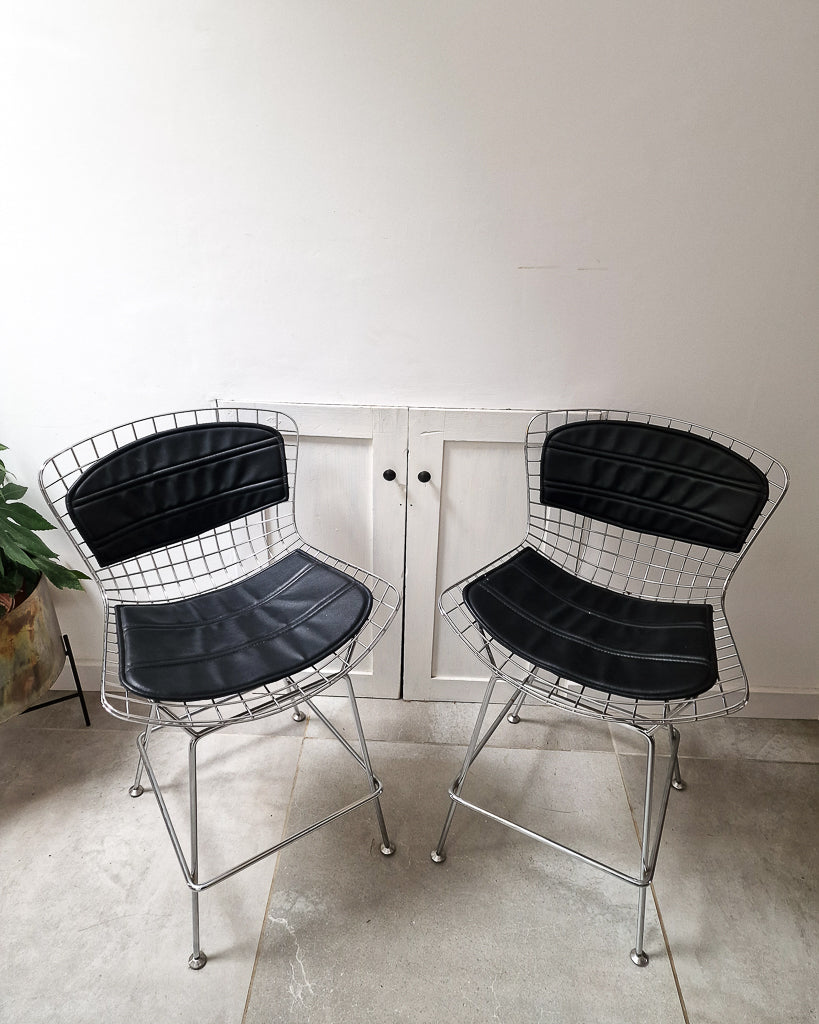 Post Modern Chrome Wire Stool Harry Bertoia Style