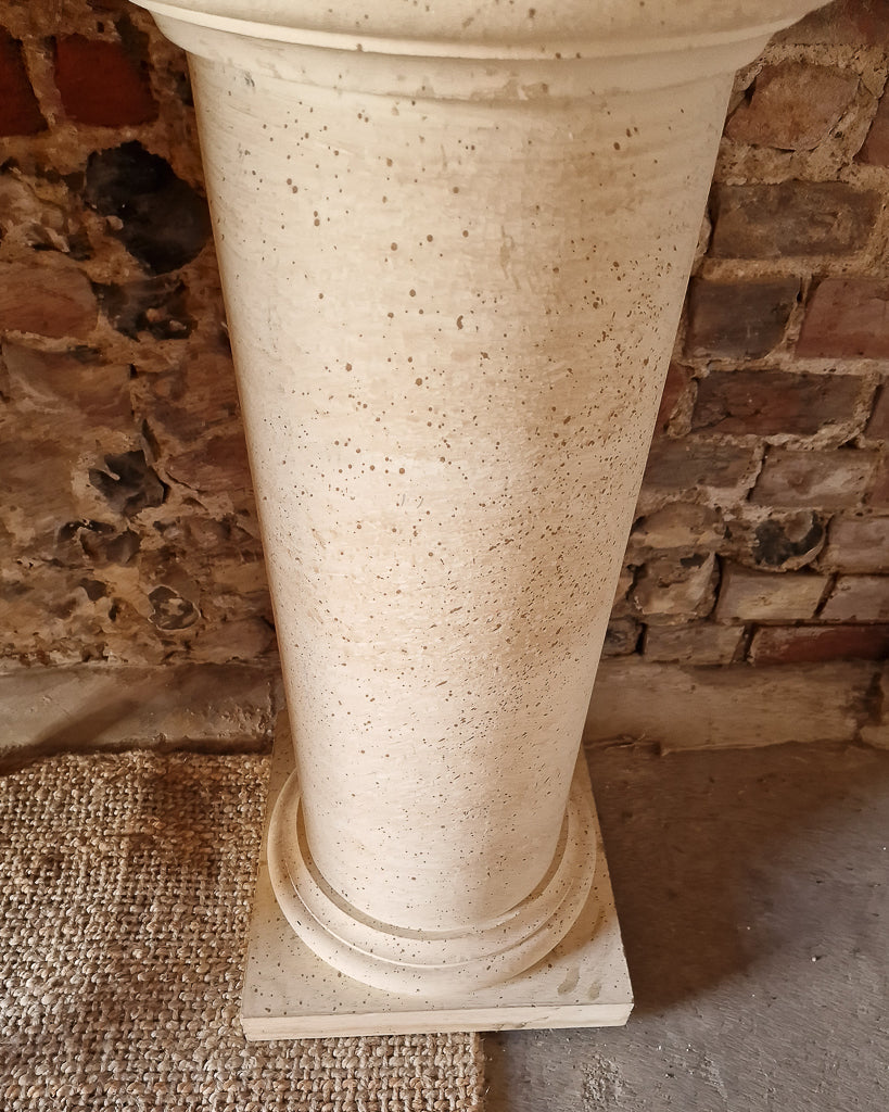 Vintage Faux Travertine Pillar / Pedestal (Pair)