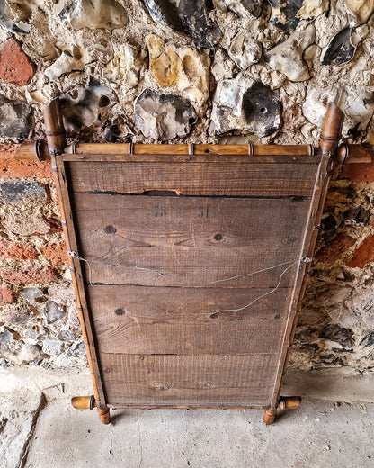 Antique French Large Bamboo Mirror