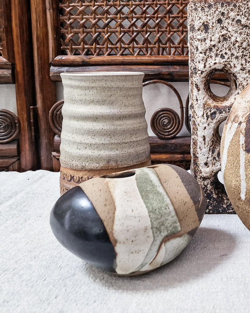 Mid Century Pebble Studio Pottery Vase