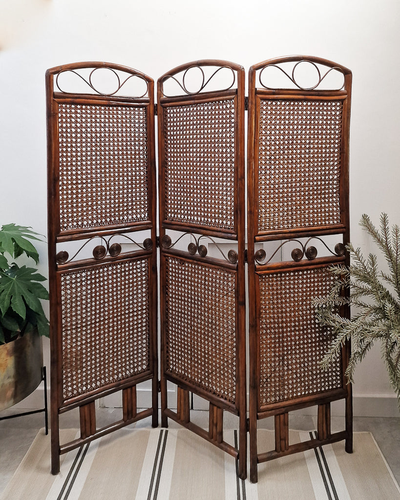 Vintage Bamboo Screen / Room Divider