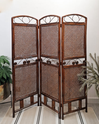 Vintage Bamboo Screen / Room Divider