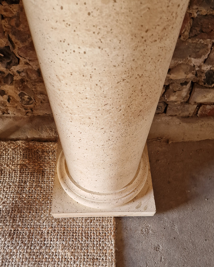 Vintage Faux Travertine Pillar / Pedestal (Pair)