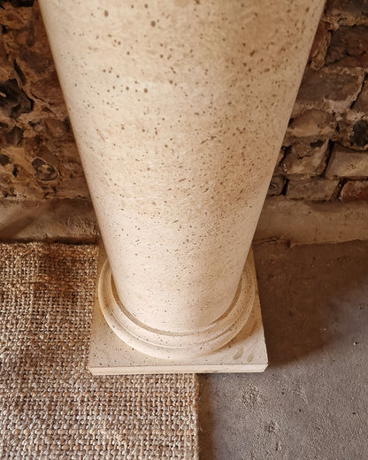 Vintage Faux Travertine Pillar / Pedestal (Pair)