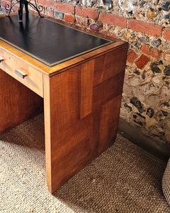 Art Deco Walnut Pedestal Desk