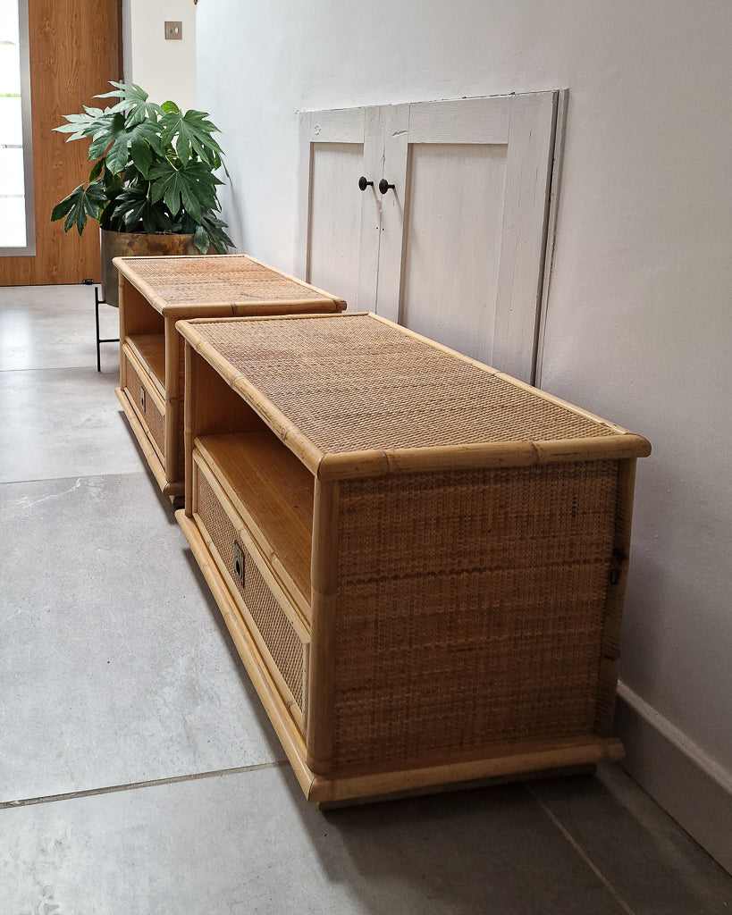 Italian Bamboo Dal Vera Bedside Cabinets (Pair)
