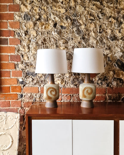 Studio Pottery Ceramic Table Lamps (Pair)