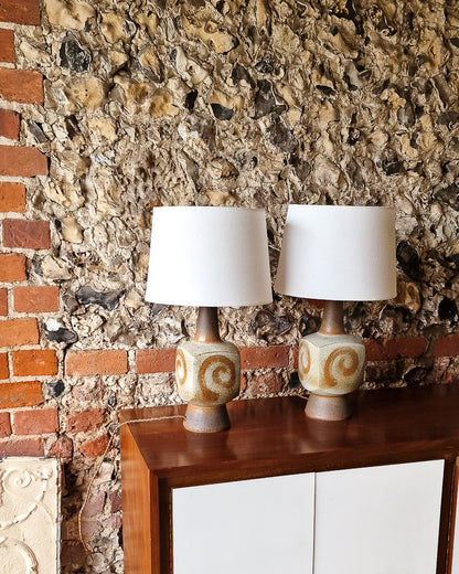 Studio Pottery Ceramic Table Lamps (Pair)