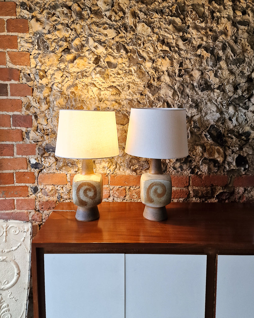 Studio Pottery Ceramic Table Lamps (Pair)