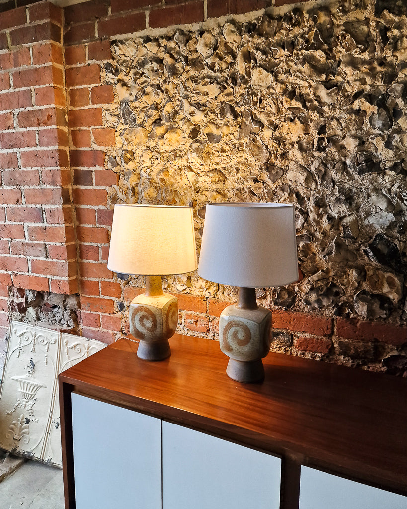 Studio Pottery Ceramic Table Lamps (Pair)