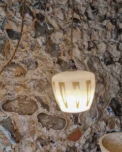 Mid Century Plug & Hang Glass Ceiling Pendant Light