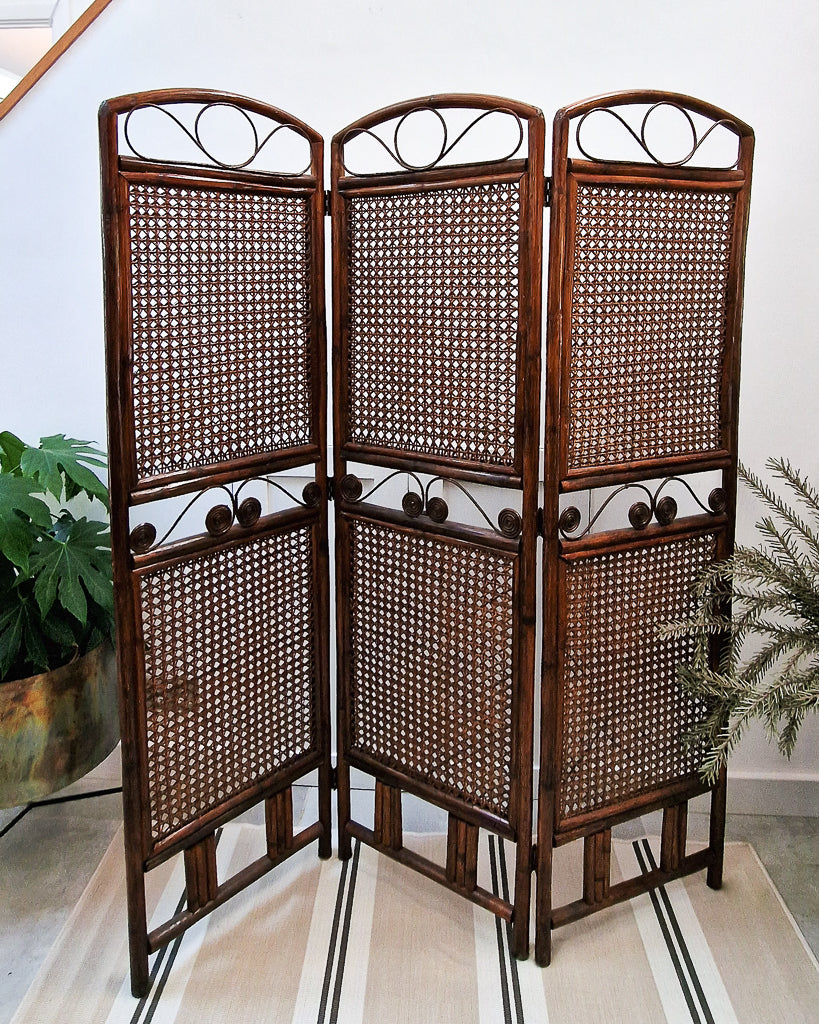 Vintage Bamboo Screen / Room Divider