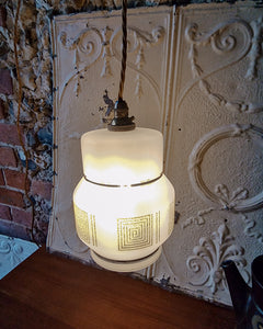 Mid Century Plug & Hang Glass Ceiling Pendant Light