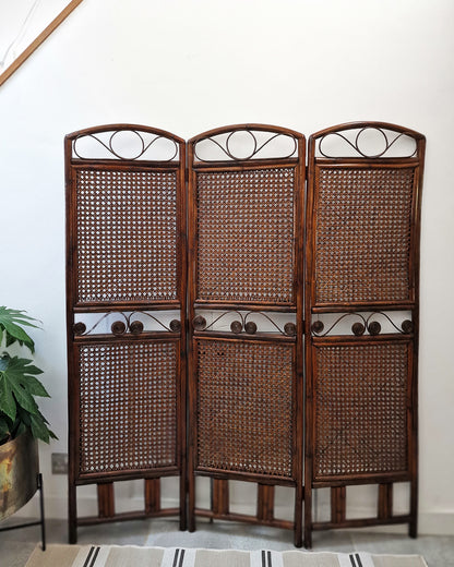Vintage Bamboo Screen / Room Divider