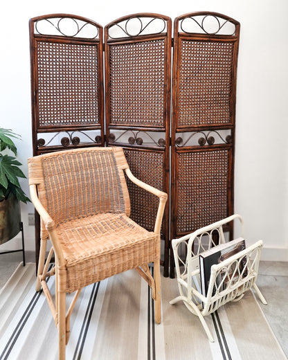 Vintage Bamboo Screen / Room Divider