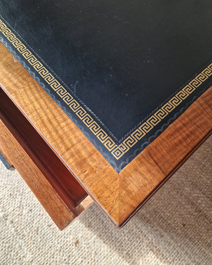 Art Deco Walnut Pedestal Desk