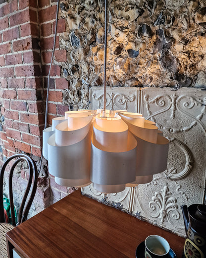 Mid Century Plug & Hang Fabric Ceiling Pendant Light