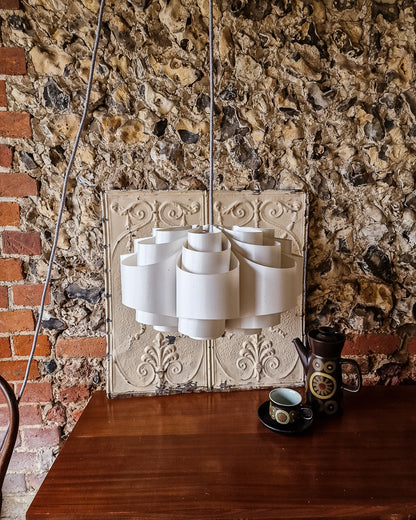 Mid Century Plug & Hang Fabric Ceiling Pendant Light