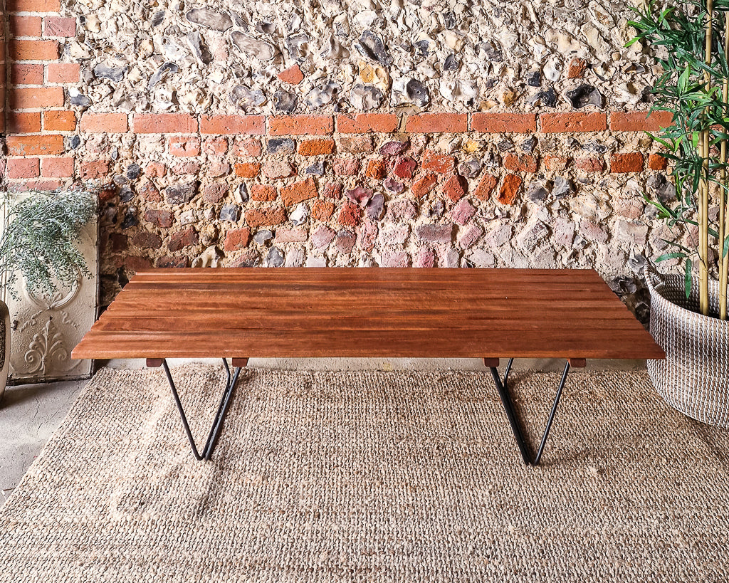 Mid Century Teak Hall Bench / Coffee Table