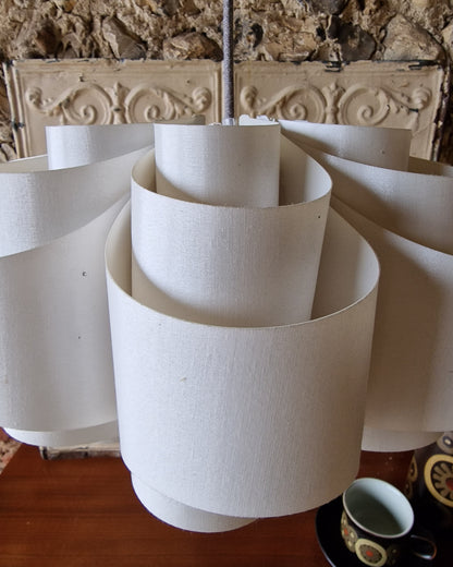 Mid Century Plug & Hang Fabric Ceiling Pendant Light