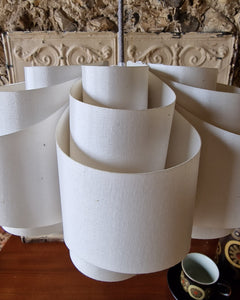 Mid Century Plug & Hang Fabric Ceiling Pendant Light