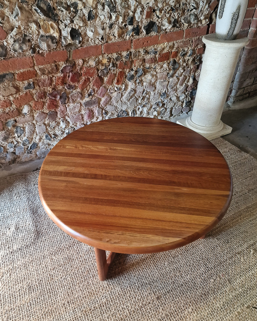 Mid Century Round Teak Large Coffee Table