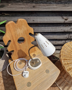 Mid Century Desk Lamp (Cream)
