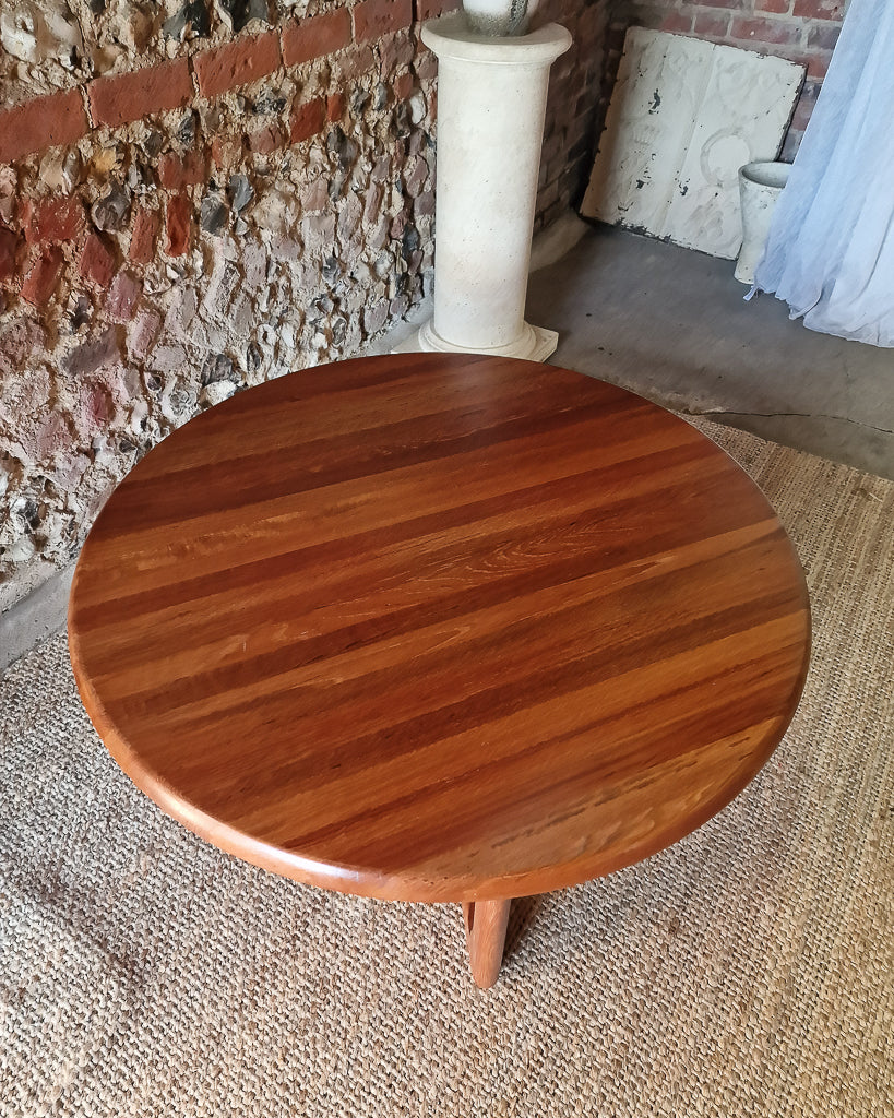 Mid Century Round Teak Large Coffee Table