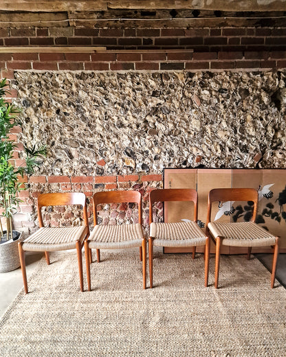 Mid Century Neils Moller Model 75 Dining Chairs (Set of 6)
