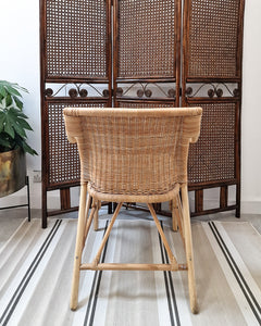 Vintage Bamboo & Wicker Accent Chair