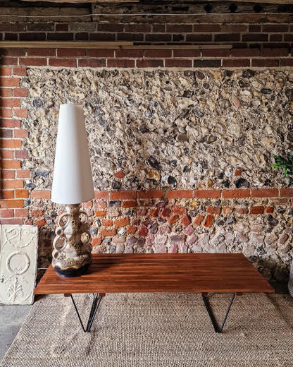 Mid Century Teak Hall Bench / Coffee Table