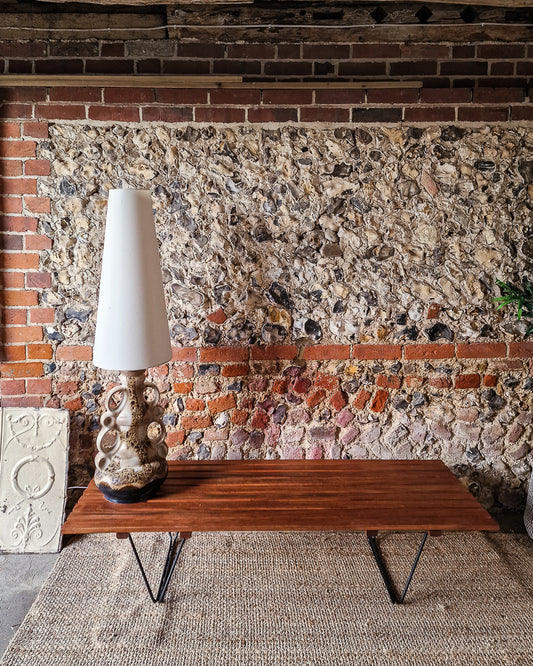 Mid Century Teak Hall Bench / Coffee Table