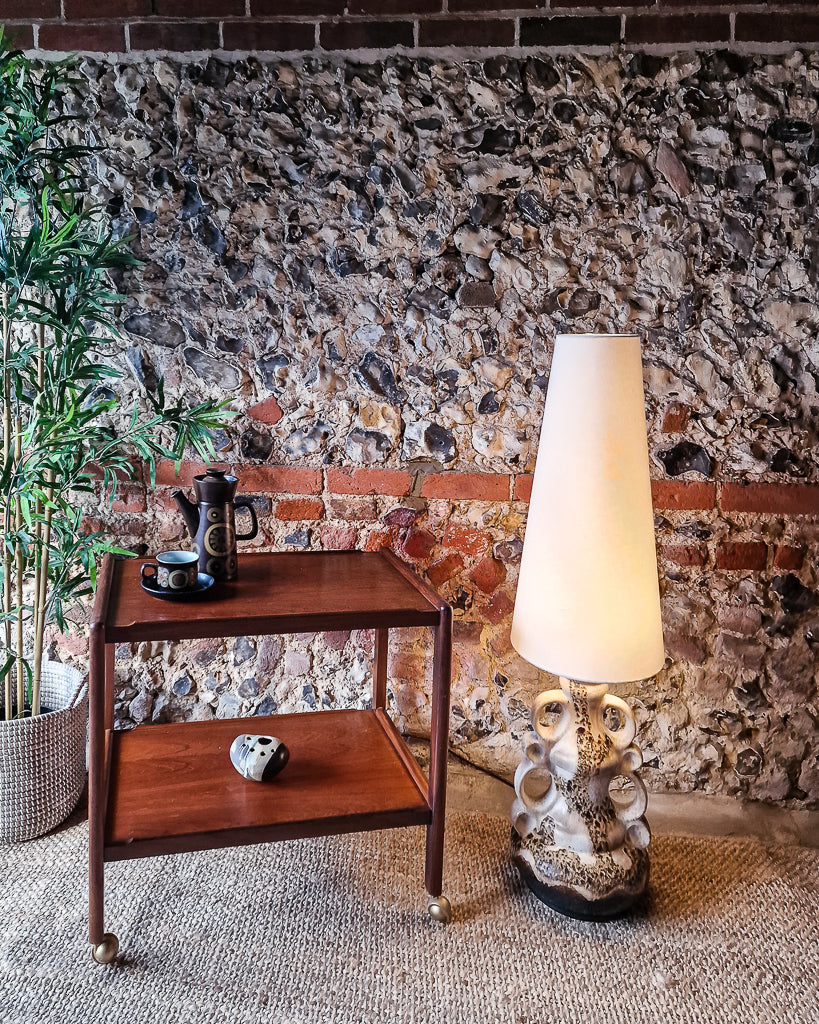 Large German Pottery Fat Lava Floor Lamp