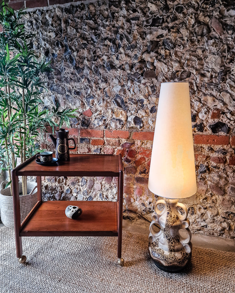 Large German Pottery Fat Lava Floor Lamp