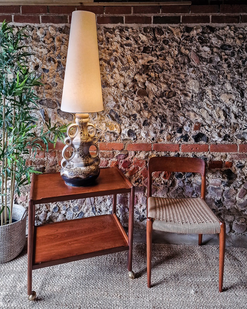 Large German Pottery Fat Lava Floor Lamp