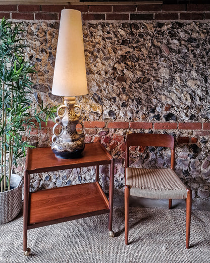 Large German Pottery Fat Lava Floor Lamp