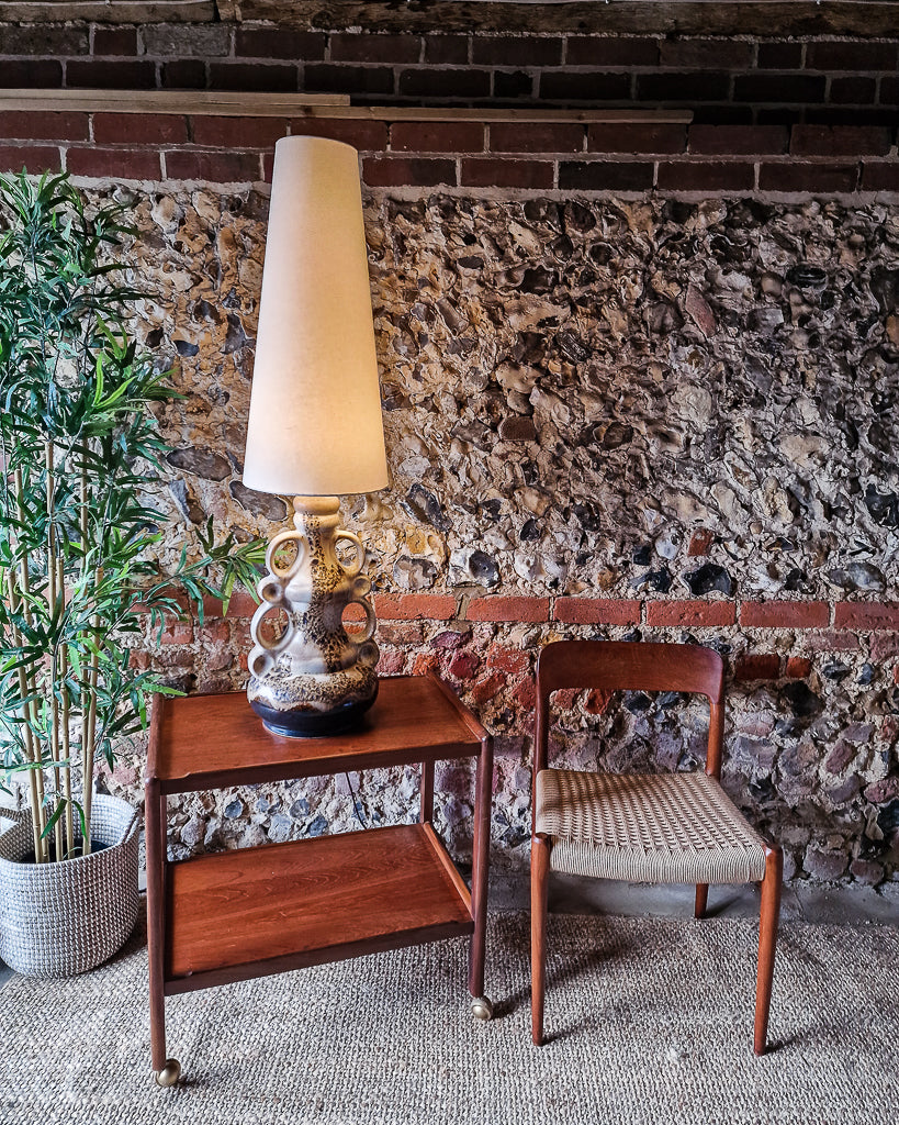 Large German Pottery Fat Lava Floor Lamp