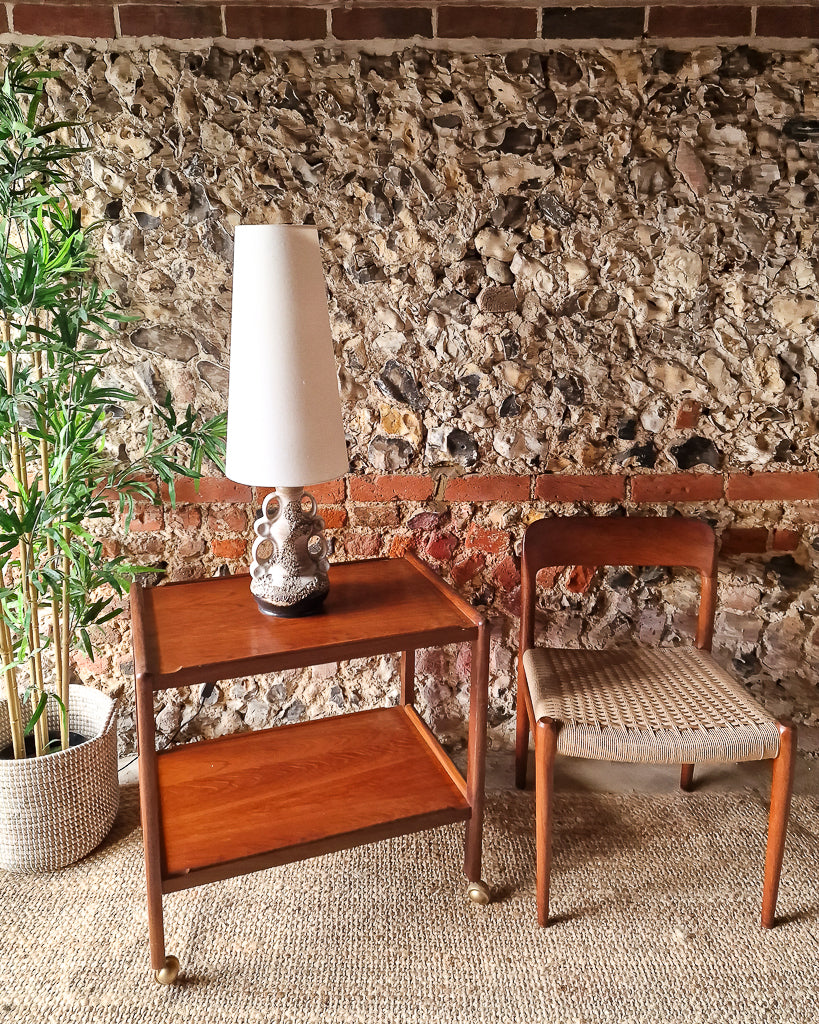 Medium German Pottery Fat Lava Table Lamp