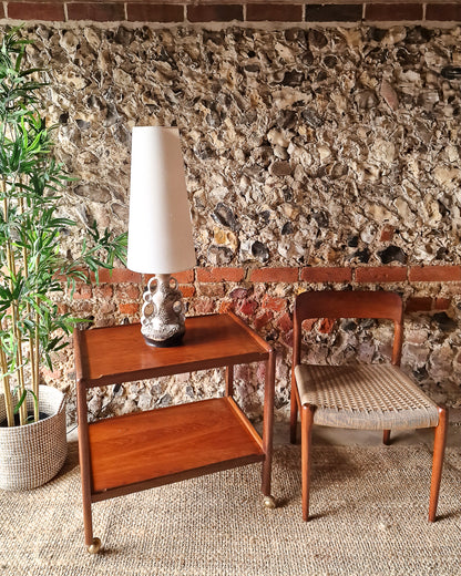 Medium German Pottery Fat Lava Table Lamp