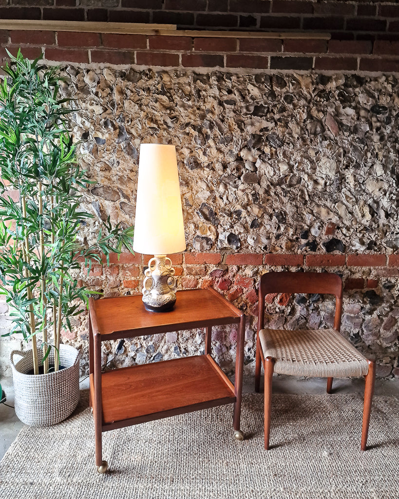 Medium German Pottery Fat Lava Table Lamp