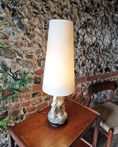 Medium German Pottery Fat Lava Table Lamp