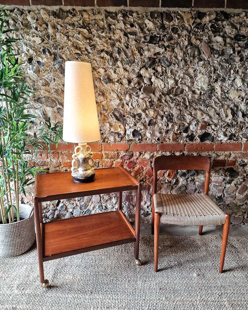 Medium German Pottery Fat Lava Table Lamp