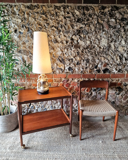 Medium German Pottery Fat Lava Table Lamp