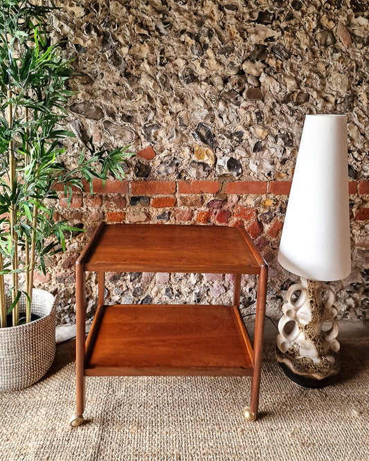Mid Century Teak Cocktail Trolley