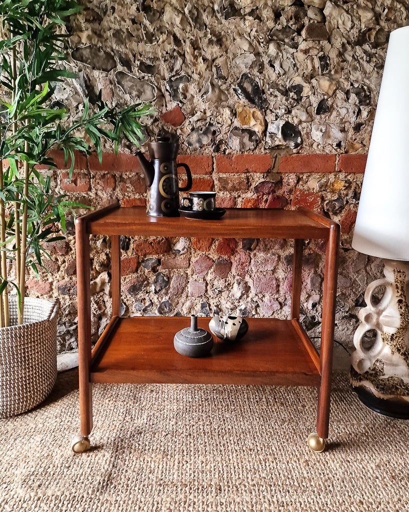 Mid Century Teak Cocktail Trolley